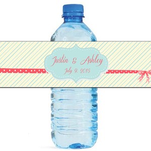 Etiqueta para botella de agua personalizada con Burlap madera para Boda Anniversario Despedida de soltera Personalizada Para su en 2 medida