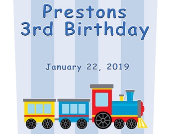 Train Theme Capri Sun Juice Bag Kids Birthday Labels Great for all sorts of parties and get togethers easy to use self stick labels