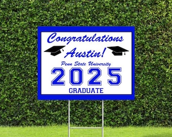 Graduation Yard Signs, class of 2025 sign perfect for your graduate. 18"x22" Sign