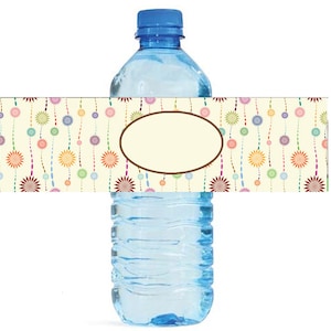 100 Creative Floral Birthday Party Water Bottle Labels Great for Engagement Bridal Shower Party 2 sizes available