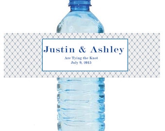 Tying the Knot Wedding Print Water Bottle Labels Great for Engagement Bridal Shower Anniversary Party