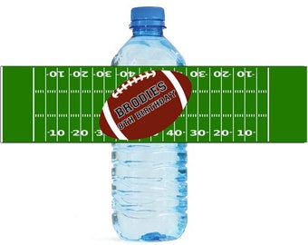 Football Party labels Great for kids Birthday party Water Bottle Labels Football Celebrations Tournaments playoffs Football camp