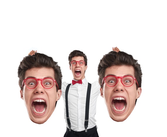 Découpe Visage Personnalisée Sur Bâton - Grande Tête Fun Pour Fêtes Et Événements (30cm)
