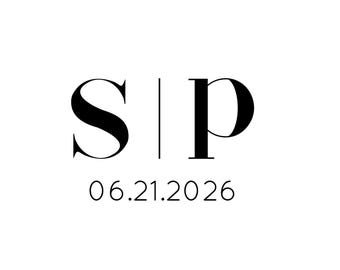 Black and White Party Initials 3 ply Premium Custom Cocktail Napkins Measure 5"x5" Customize Names & Date or any other message