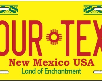 New Mexico  Custom Personalized License Plate Novelty Automobile Accessory Off Road Customized Durable Aluminum