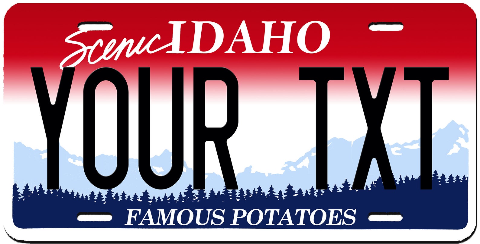 Idaho Custom Personalized License Plate Novelty Automobile Etsy