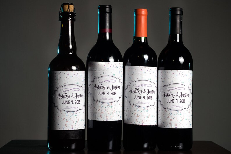 Art Deco Gold Themed Beer or Wine Bottle Labels Great for Etsy