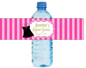 Lingerie Shower Water Bottle Labels Great for Engagement Bridal Shower Party Bachelorette Girls Night