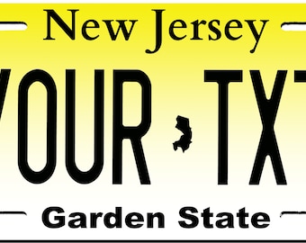 New Jersey Custom Personalized License Plate Novelty Automobile Accessory Off Road Customized Durable Aluminum