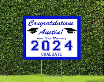 Graduation Yard Signs, class of 2024 sign perfect for your graduate. 18"x22" Sign