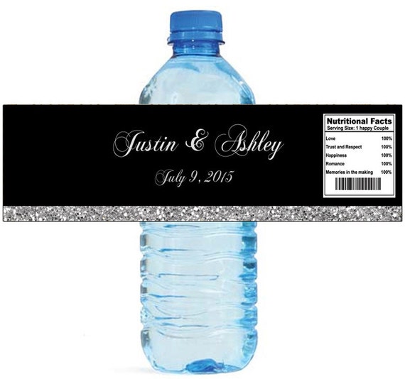 Etiquetas personalizadas para botellas de agua para fiesta y