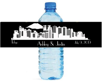 Tokyo destination Wedding Water Bottle Labels Great for Engagement Bridal Shower Birthday Party anniversaries family reunion travel