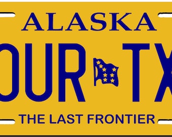 Alaska Custom Personalized License Plate Novelty Automobile Accessory Off Road Customized Durable Aluminum