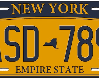 New York Custom Personalized License Plate Novelty Automobile Accessory Off Road Customized Durable Aluminum