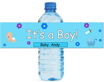 Its a Boy Water Bottle Labels Great for Baby Showers New born baby celebrations Gender reveal parties easy to use self stick
