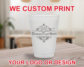 Custom Personalized Printed Frosted Cup with your custom design logo art artwork