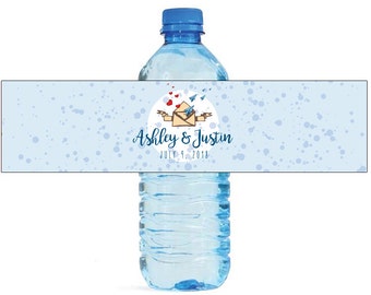 Love letter Wedding Anniversary Water Bottle Labels Great for Engagement Bridal Shower Party Easy to use self stick label