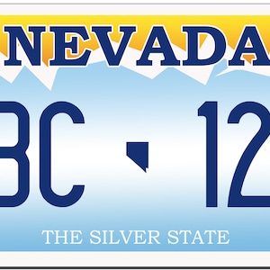 Nevada Custom Personalized License Plate Novelty Automobile Accessory Off Road Customized Durable Aluminum