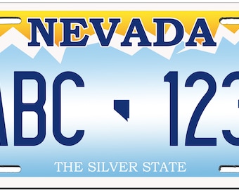 Nevada Custom Personalized License Plate Novelty Automobile Accessory Off Road Customized Durable Aluminum