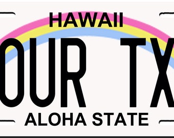 Hawaii Custom Personalized License Plate Novelty Automobile Accessory Off Road Customized Durable Aluminum