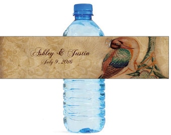 Vintage Stationary Wedding Water Bottle Labels Great for Engagement Bridal Shower Party
