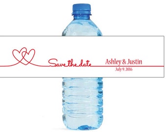 Save the date Wedding Water Bottle Labels Great for Engagement Bridal Shower Anniversary Party self stick