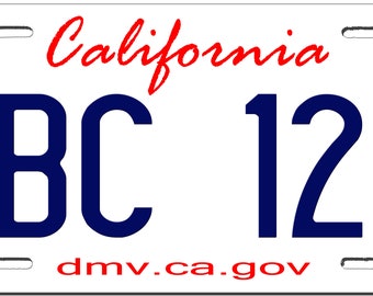 California Custom Personalized License Plate Novelty Automobile Accessory Off Road Customized Durable Aluminum