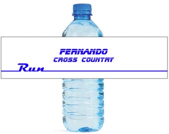 Run Runner Cross Country Track Marathon School Team 5k 10k Custom Water bottle labels Customizable labels self stick, easy to use