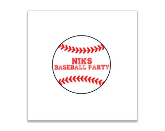 Baseball Themed 3 ply Premium Custom Cocktail Napkins Measure 5"x5" Customize Names & Date or any other message little league varsity