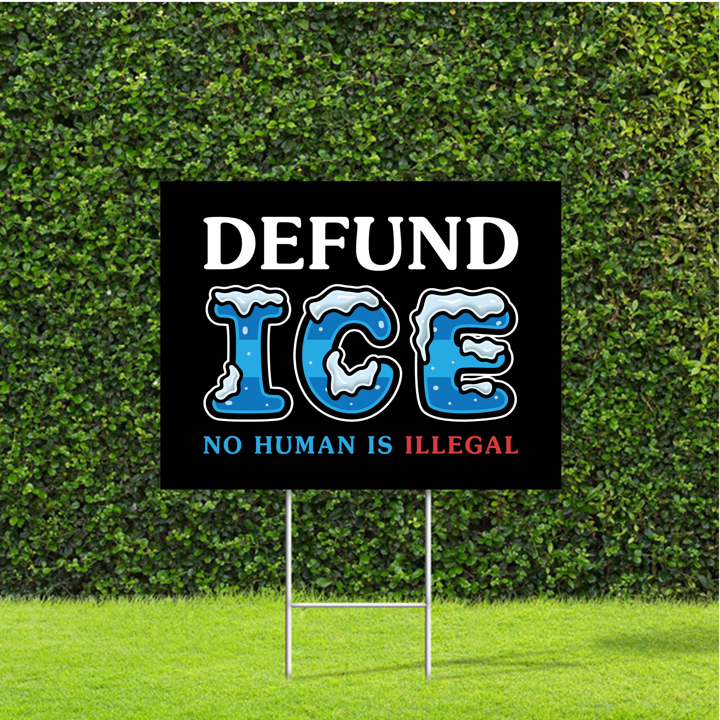 BIDEN BRAINDEAD IDIOT Yard Sign With Stand - 24x18 Full Color Plastic