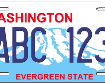 Washington Custom Personalized License Plate Novelty Automobile Accessory Off Road Customized Durable Aluminum