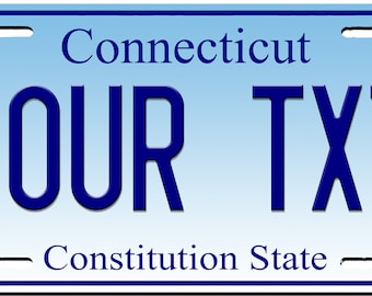 Connecticut Custom Personalized License Plate Novelty Automobile Accessory Off Road Customized Durable Aluminum