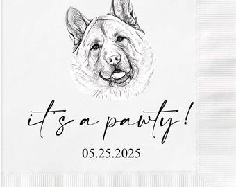 Custom Pet Printed Napkins 3 ply Premium Custom Cocktail Napkins Measure 5"x5" Customize with your pet, Cat Dog, Rabbit, Horse