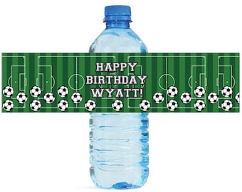 Soccer Party labels Great for kids Birthday party Water Bottle Labels Soccer Celebrations Tournaments playoffs soccer camp