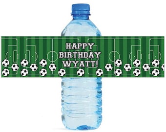 Soccer Party labels Great for kids Birthday party Water Bottle Labels Soccer Celebrations Tournaments playoffs soccer camp