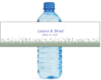 Grassy Fields Wedding Water Bottle Labels Great for Engagement Bridal Shower Party Bridal shower party, outdoor parties, get togethers