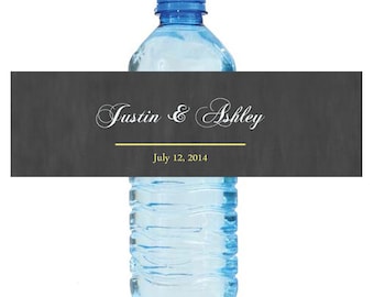 Modern Wedding Water Bottle Labels Great for Engagement Bridal Shower Party