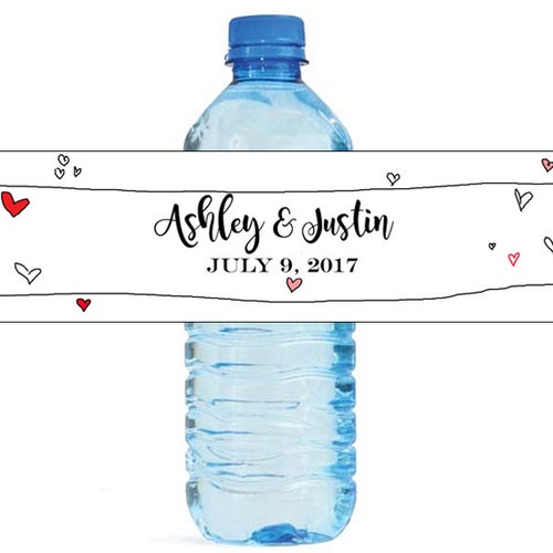 Bridal Shower Water Bottle Labels Wedding Water Bottle - Etsy