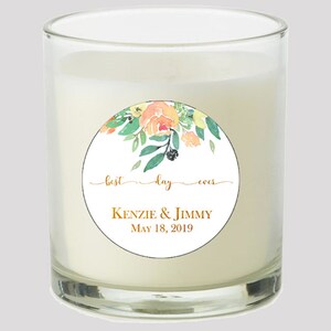 Floral Best Day Ever 2 &quot;Party-Labels Events Hochzeiten Braut Duschbrückung Sweet 16 Candles Cupcake Toppers Mason Jar abziehende Sticker