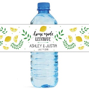 Home Made Lemonade Water Bottle Labels Great for Wedding Day Family ...