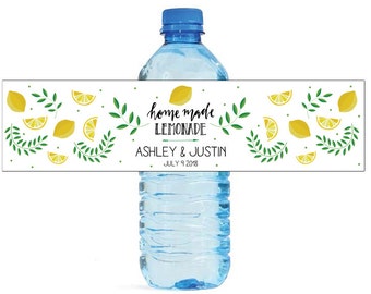 Home Made Lemonade Water Bottle Labels Great for Wedding Day Family Reunions Engagement Party Bridal Shower Birthday party label