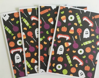 12 ghost note cards blank note cards for halloween party etsy