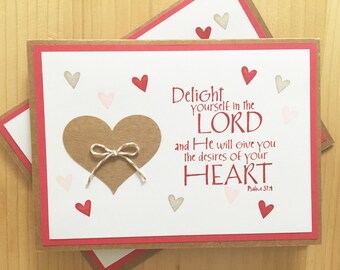 Handmade Christian Valentine Card. 1 John 419. Religious  Etsy
