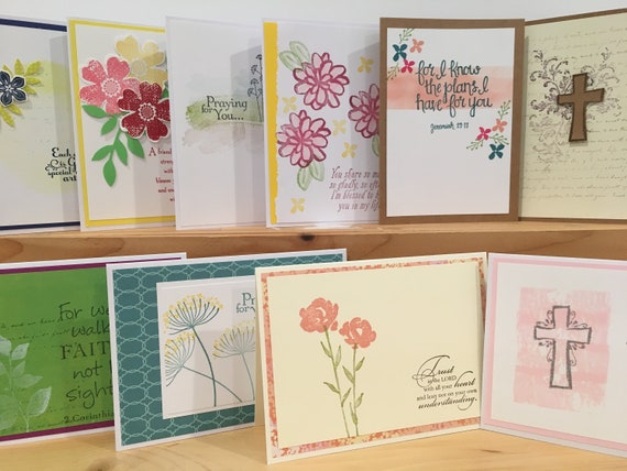 10 Christian Cards. Religious Greeting Card Assortment. Blank | Etsy
