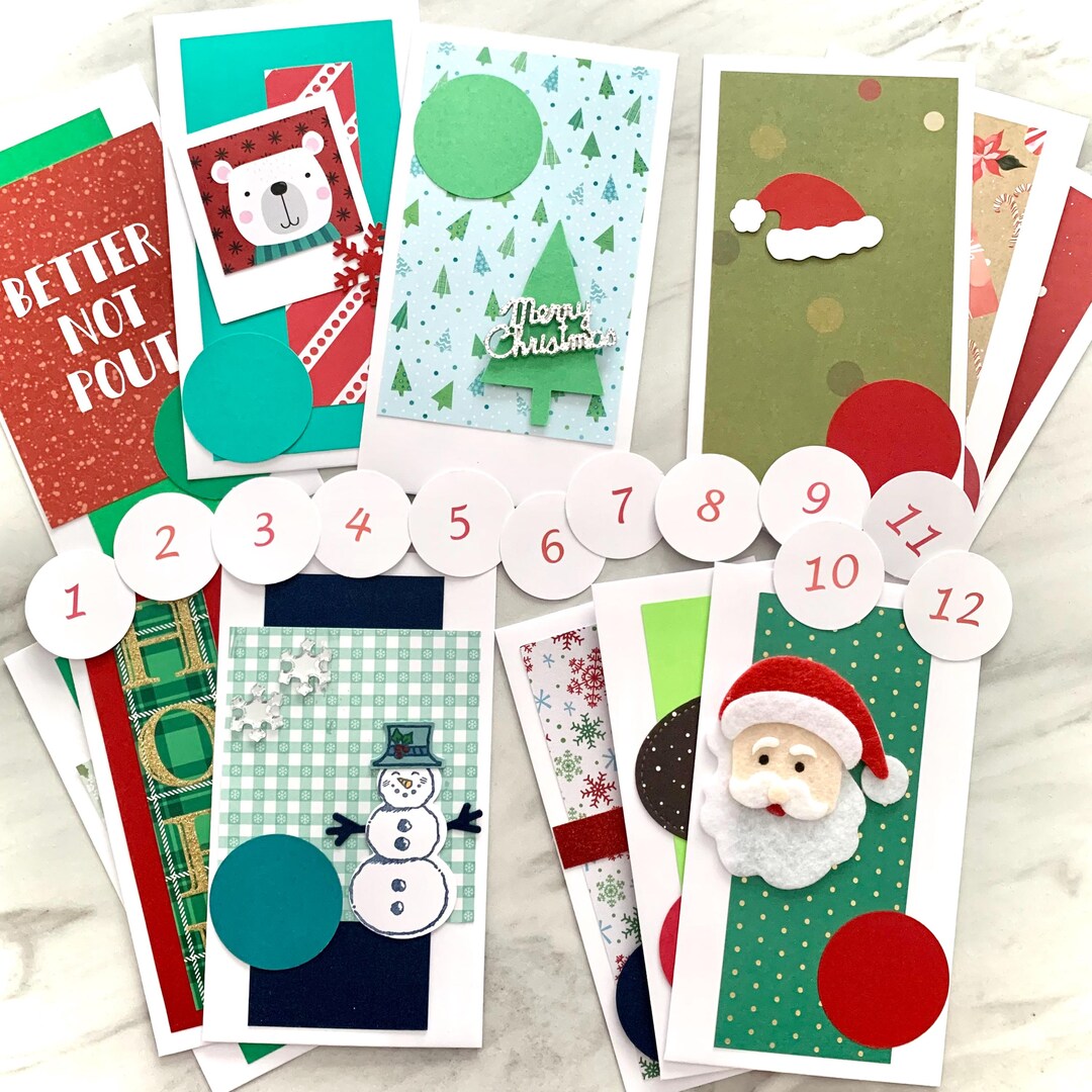 Advent Calendar. DIY Kit or Ready-made Set for the 12 Days of Christmas ...