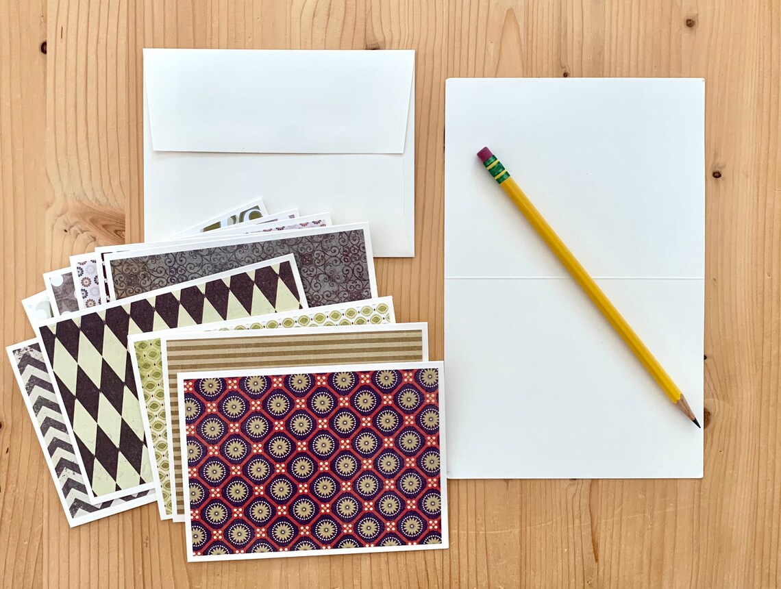 Masculine Note Cards. Set of 10 Blank Cards for Men. Etsy