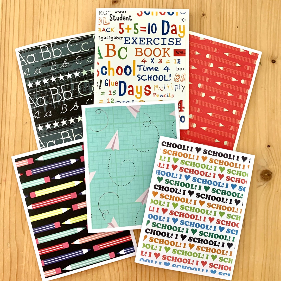 Back to School Note Cards, Set of 6. Teacher Gift. Blank Cards - Etsy