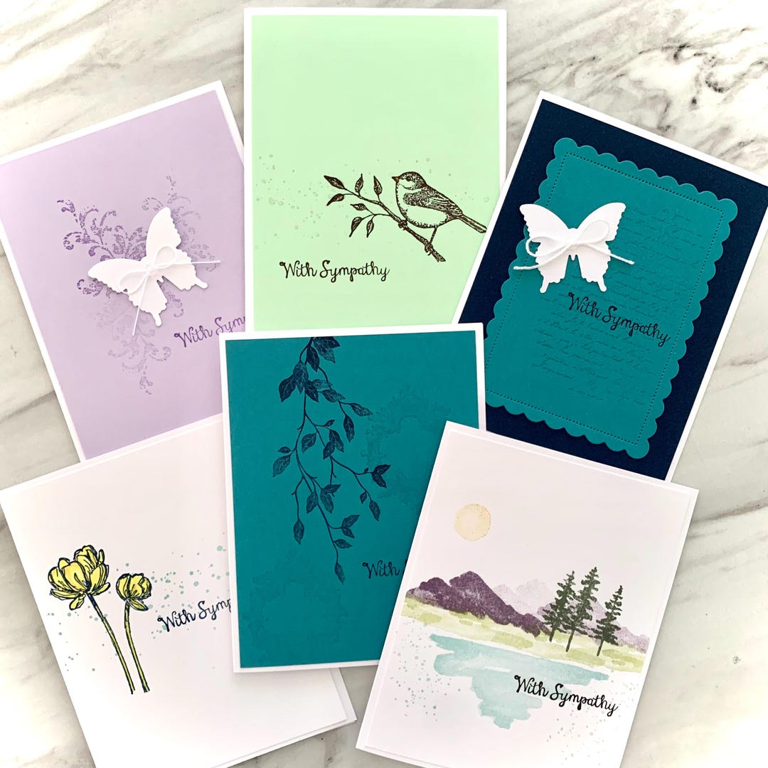 Sympathy Card Set. Handmade Greeting Card Set of 6 Sympathy Cards - Etsy