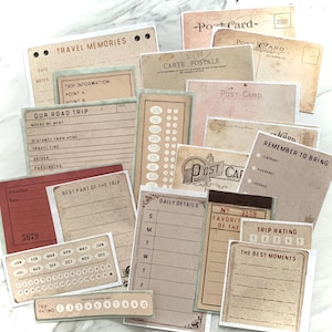 Travel Ephemera, 25 pieces. Travel Journal, Decorative Pieces. Travel Themed Scrapbook Kit