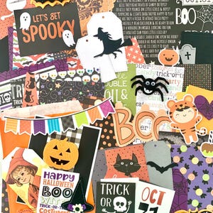 Halloween junk journal Ephemera Paper Pack.  200 pieces for Junk Journaling, Mixed Media, and Paper Crafts